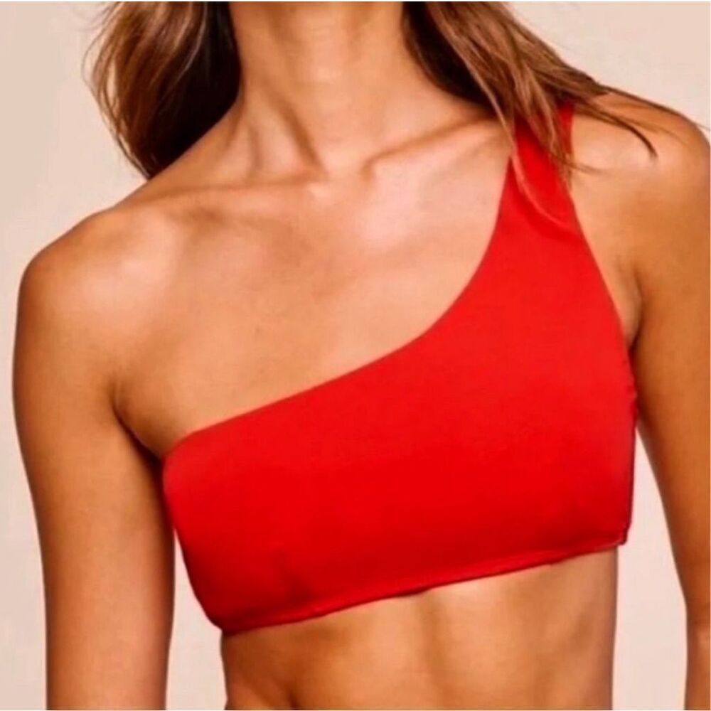 Andie Swim The Wyndwood Bikini Top Cherry Red NWT Size XXL
